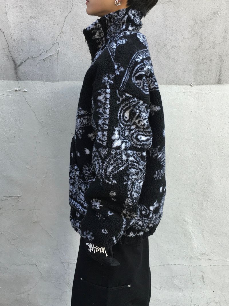 Paisley Quilted Over Fleece Zip-Up 2C