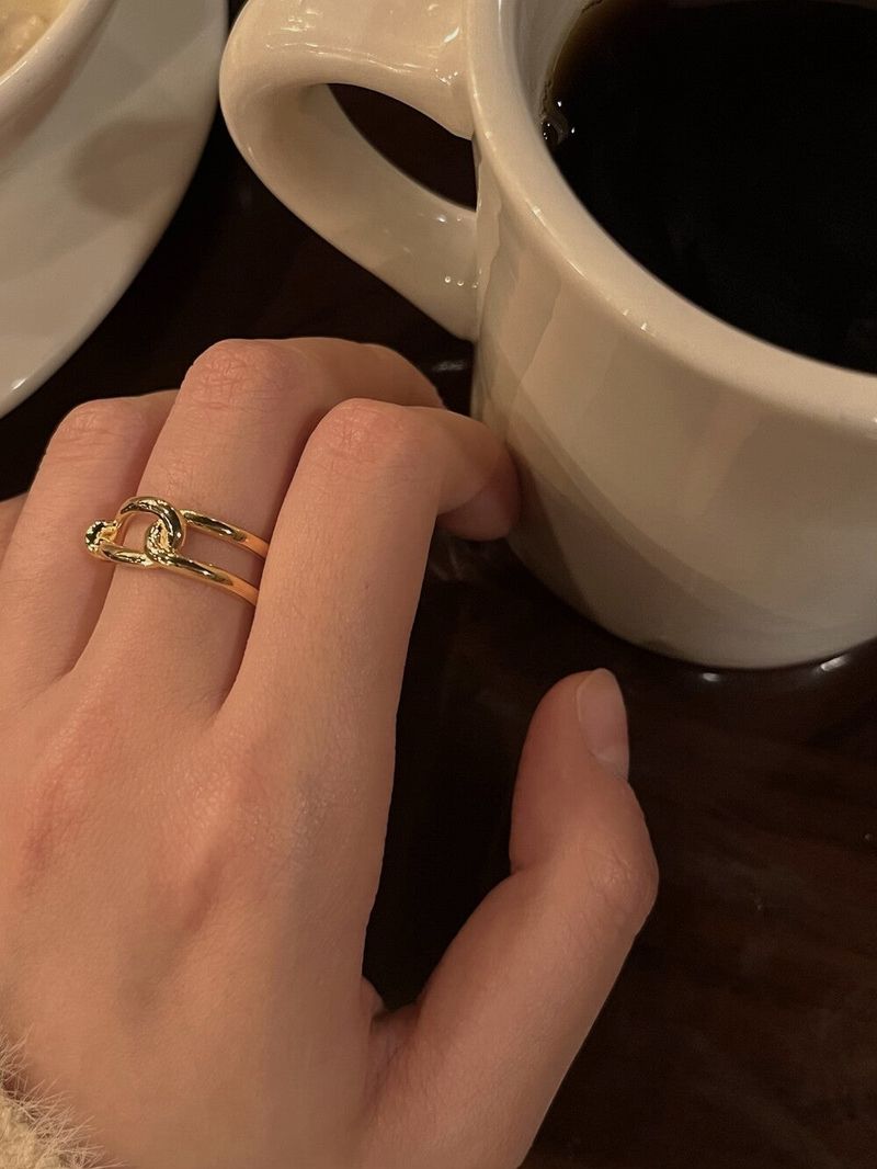 (silver925/18kgold) Cos open ring
