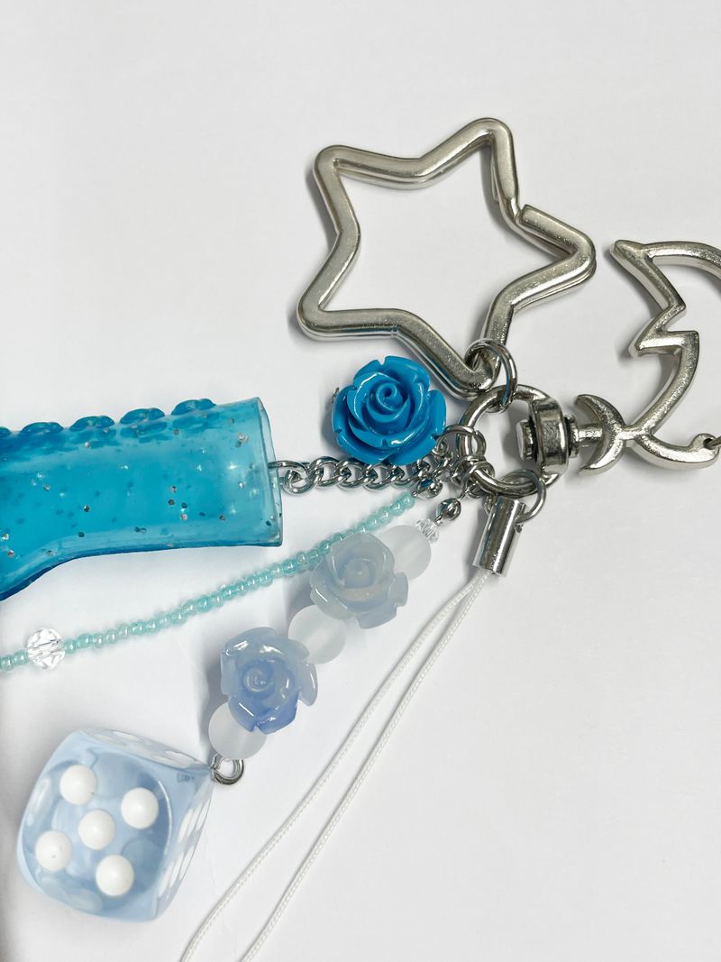 Ocean Blue Boots Keyring Bag Charm Keychain