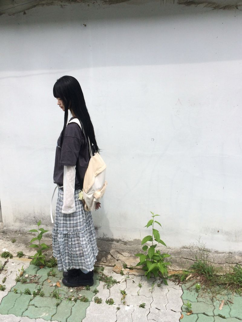 vintage two-tone backpack
