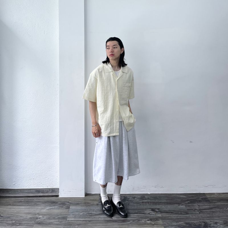 Boxy Embossed Layering Shirt