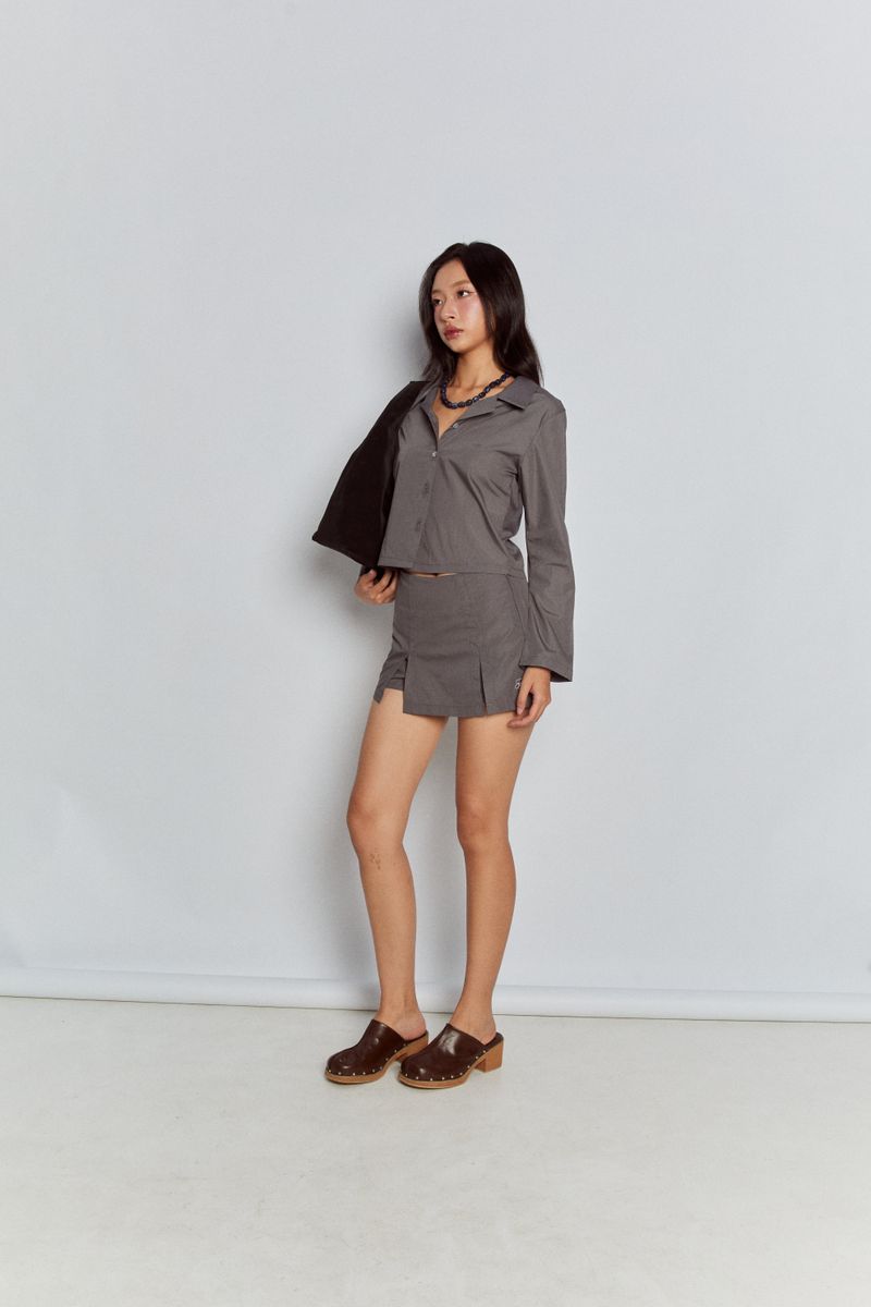 Large Jersey in Black Suede
