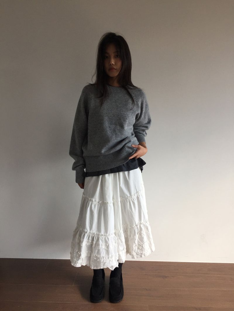 Yacht Frill Tiered Skirt (1color)