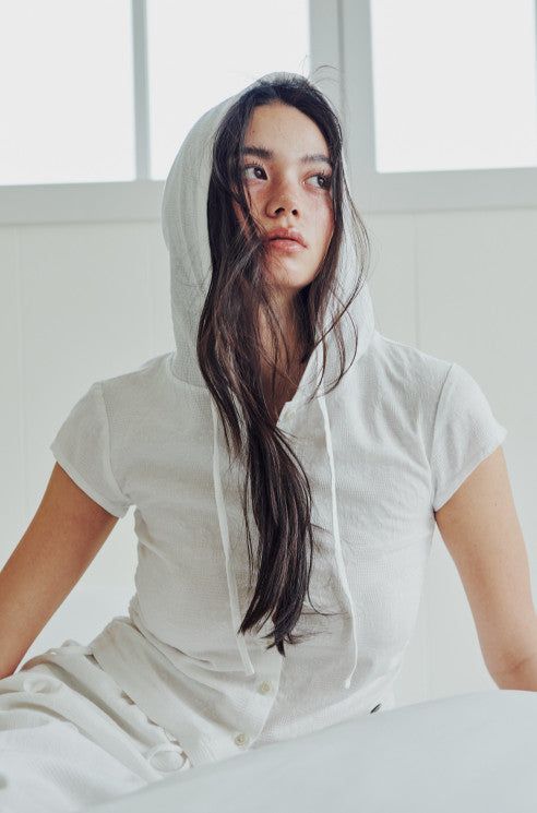 Hoodie String Shirts (WHITE)