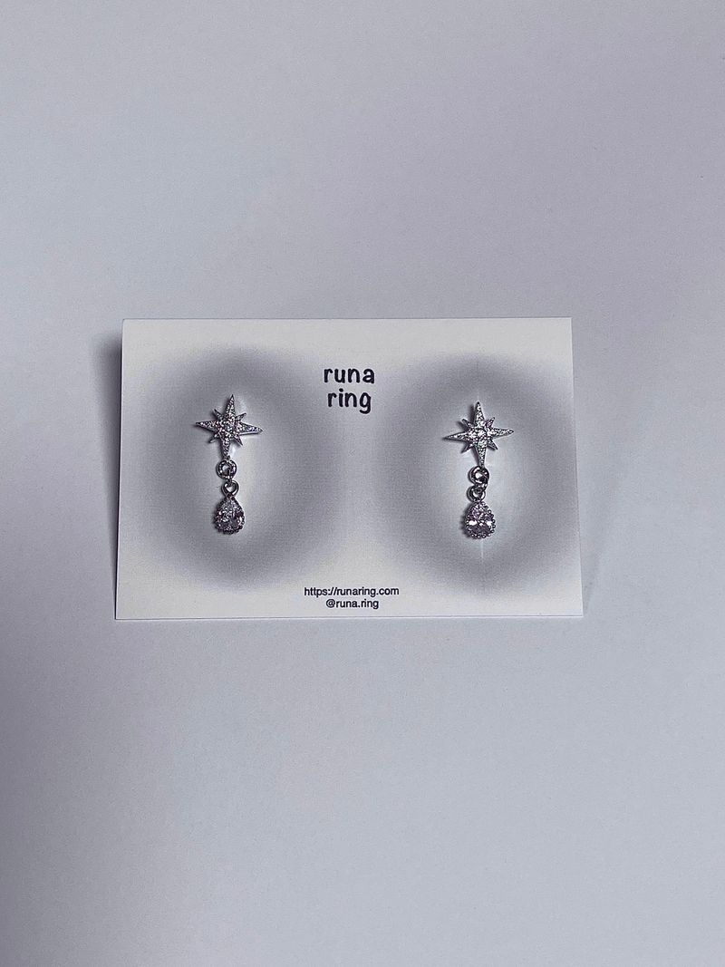 star drop earrings