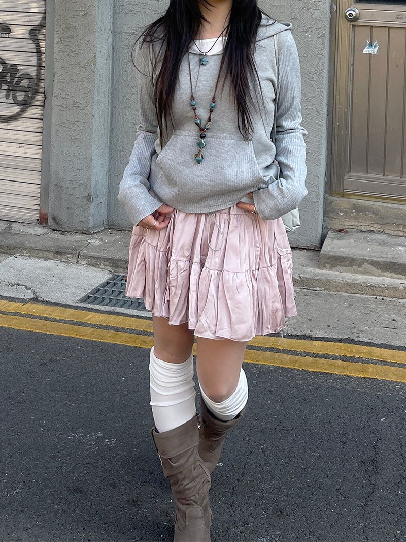 Mixed hooded sweatshirt.