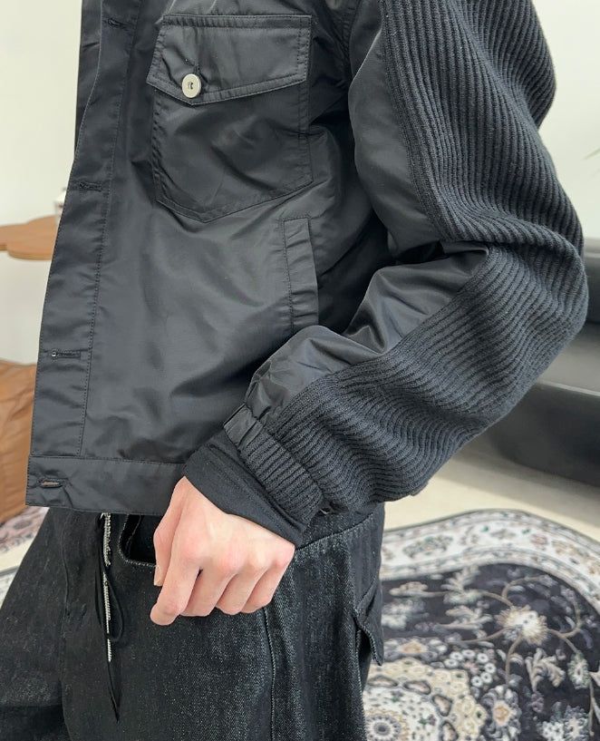 Lafren Crop Mix Knit Jacket