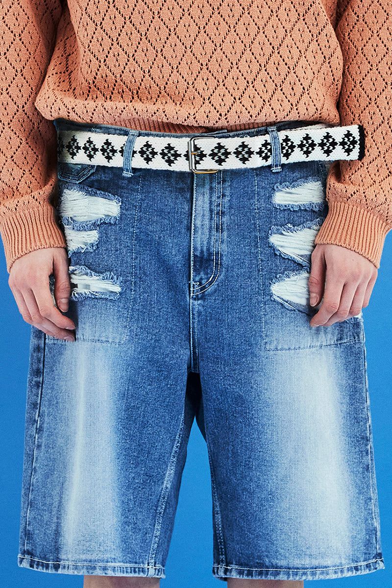UNALLOYED（アナロイド）の「ARGYLE KNIT BELT / IVORY（Fashion Accessories）」
