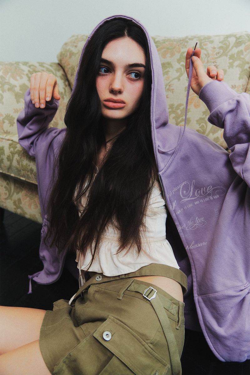 PAIN OR PLEASURE（ペインオアプレジャー）の「FOG 2WAY HOOD ZIP-UP purple（Tops）」
