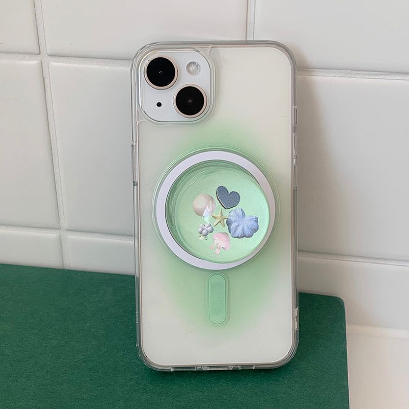Ocean Green Gradation Magsafe Phone Case Bead Tok Set