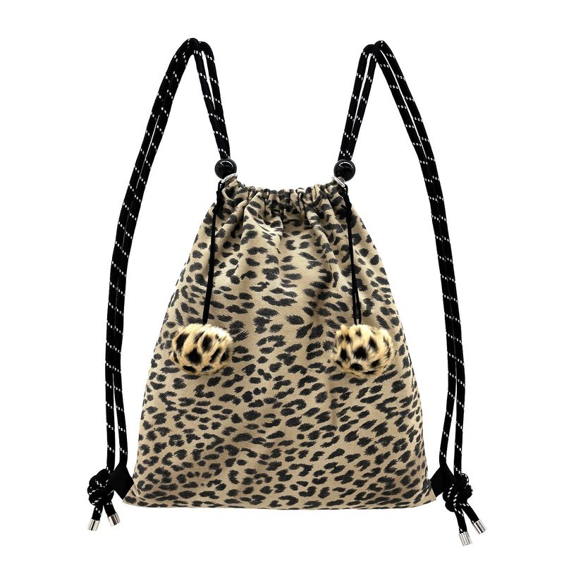 OTHER-worldly（アザーワールドリー）の「Fur Pompoms Gym Sack [Brown Leopard]（Bags）」