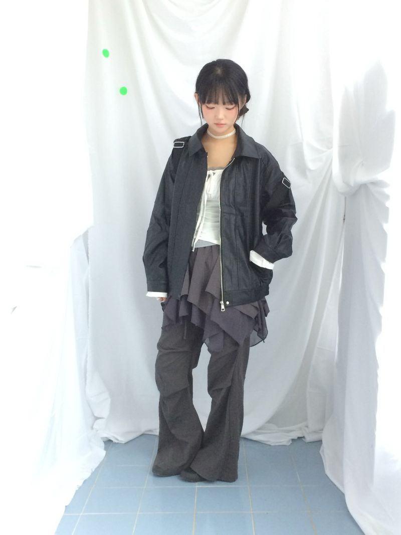 Slim Fit Ribbon Shirring Top