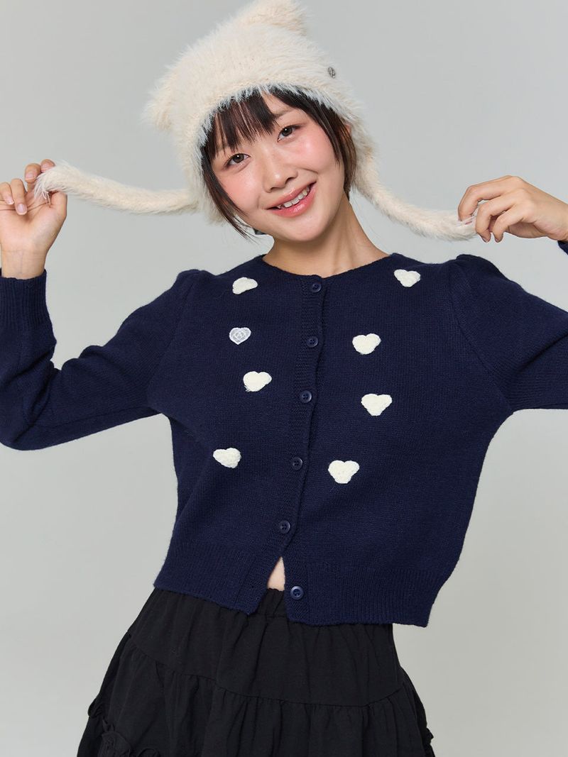 TWO-WAY A EMBROIDERED CARDIGAN - IVORY