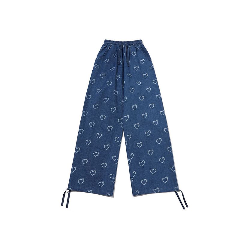 BN Heart Pattern Denim Jogger pants [2Color]