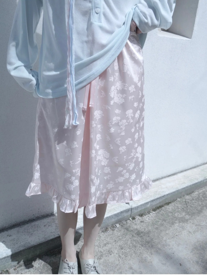 silky frill skirt