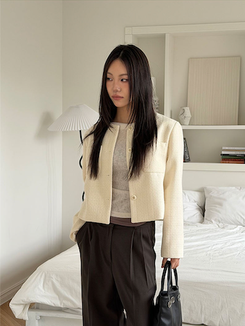All day semi wide slacks(3color)