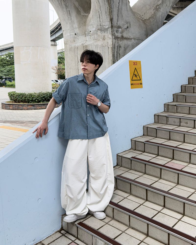 Mirel Check Roll-Up Half Shirt