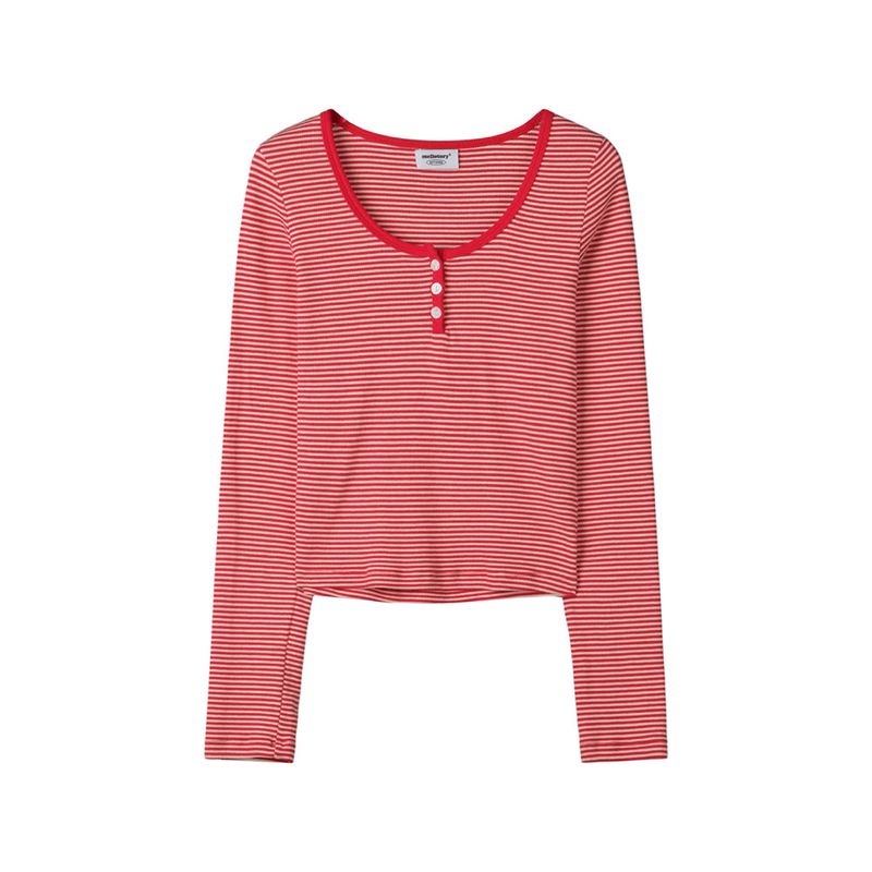 STRIPE COMBI BURTON T-SHIRT (RED)