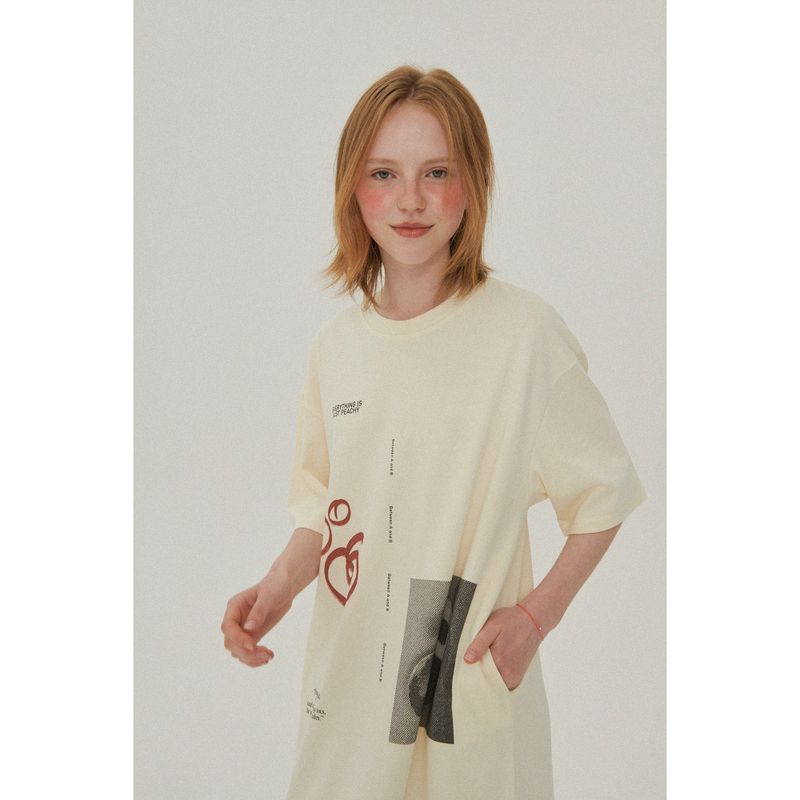 GRAPHIC JERSEY MAXI DRESS_CREAM