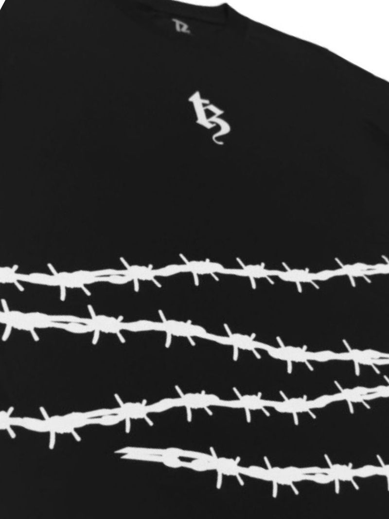 TZ BARBED WIRE SHORT SLEEVE BLACK