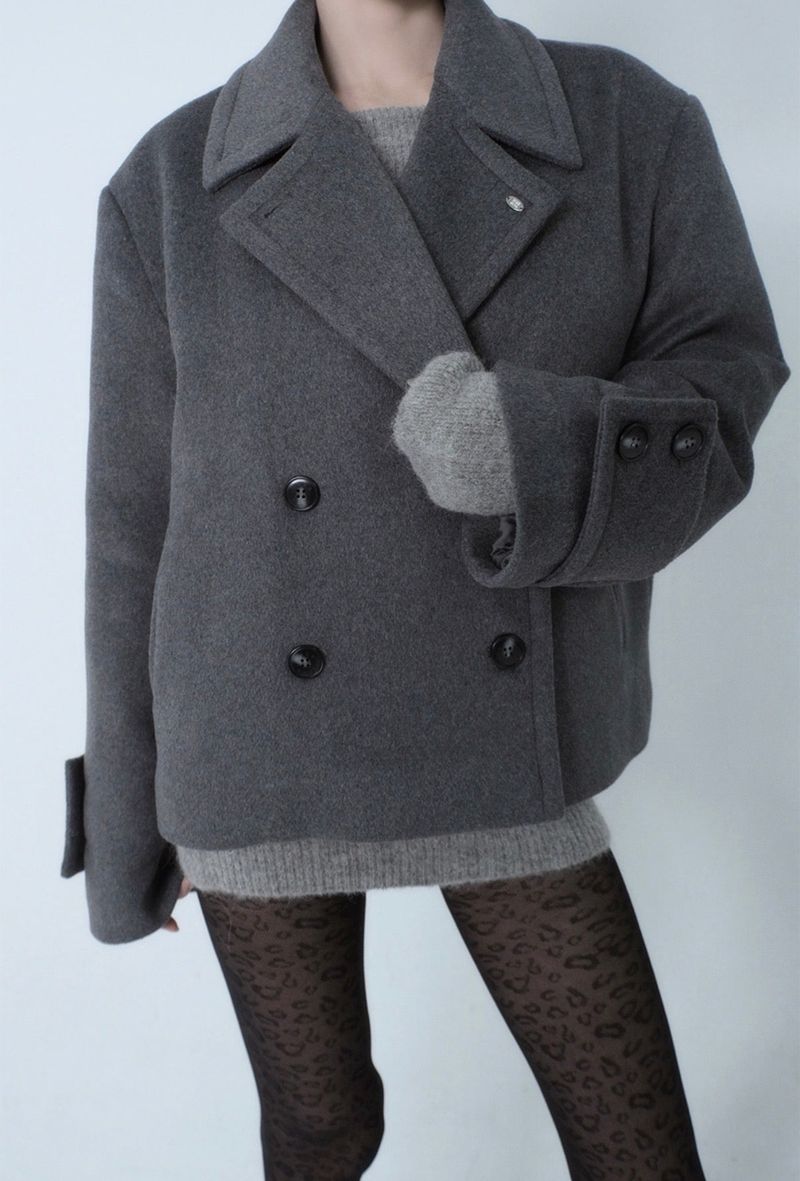 PALEJADE（ペールジェイド）の「PJ Pea Coat In Charcoal（Jackets/Outerwear）」