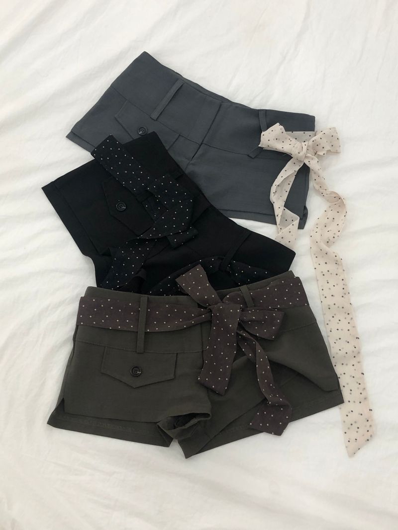 Dot Scarf Set Pants