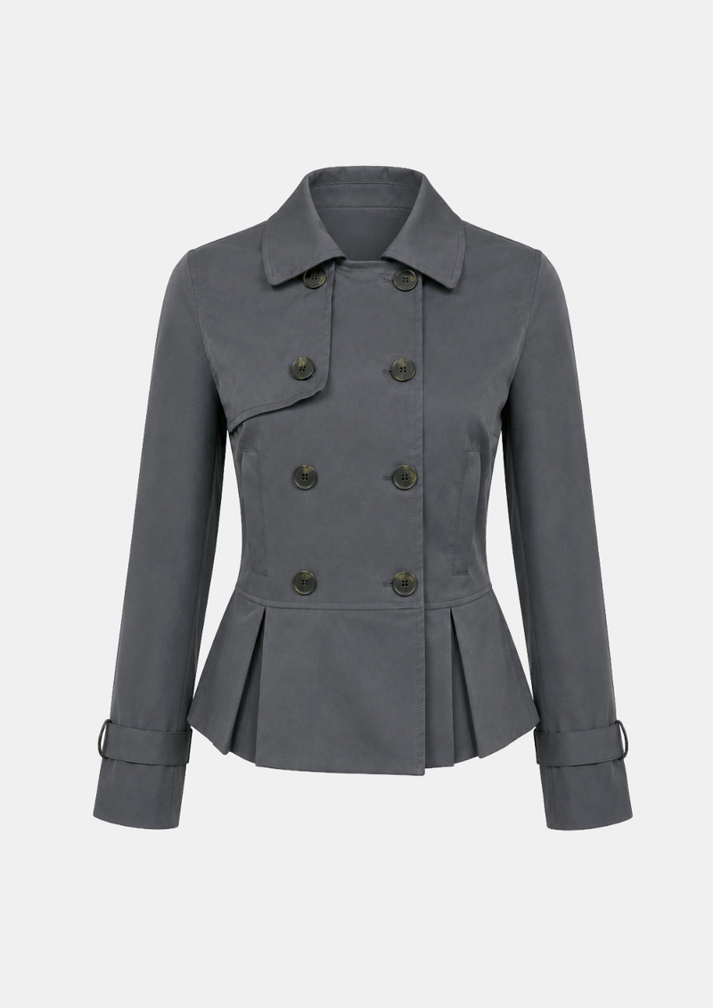 Hina Double Short Trench Coat