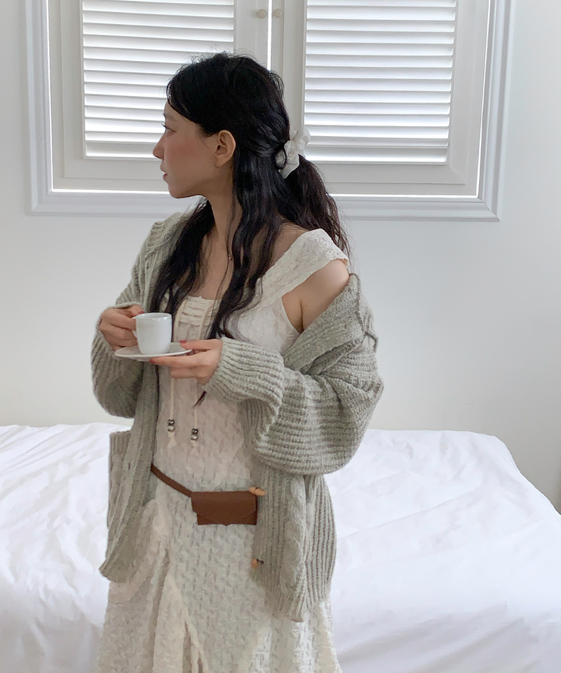 Tteokbokki hoodie cardigan