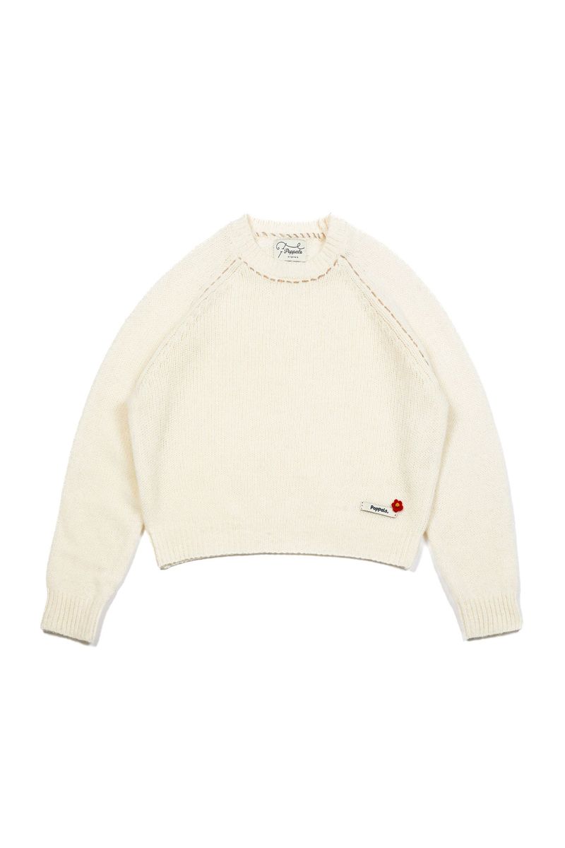 POPPALS（ポップパルズ）の「Pals Round Wool Knit [Ivory]（Tops）」