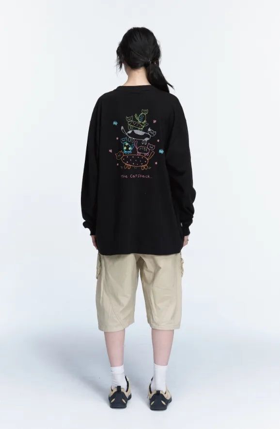 26FW★ Cat Stack Long Sleeve