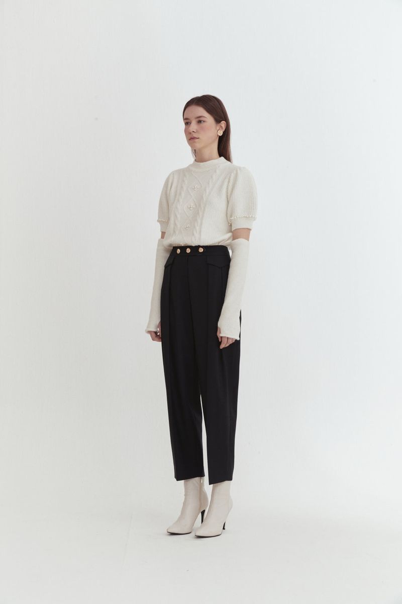 Gold button pants