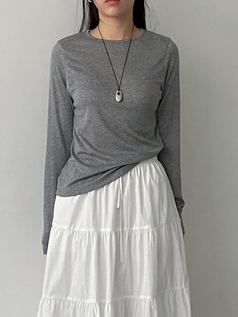 INCHANT ME(インチャントミー)の「Mentos Tencel Round Neck T-Shirt(Tops)」