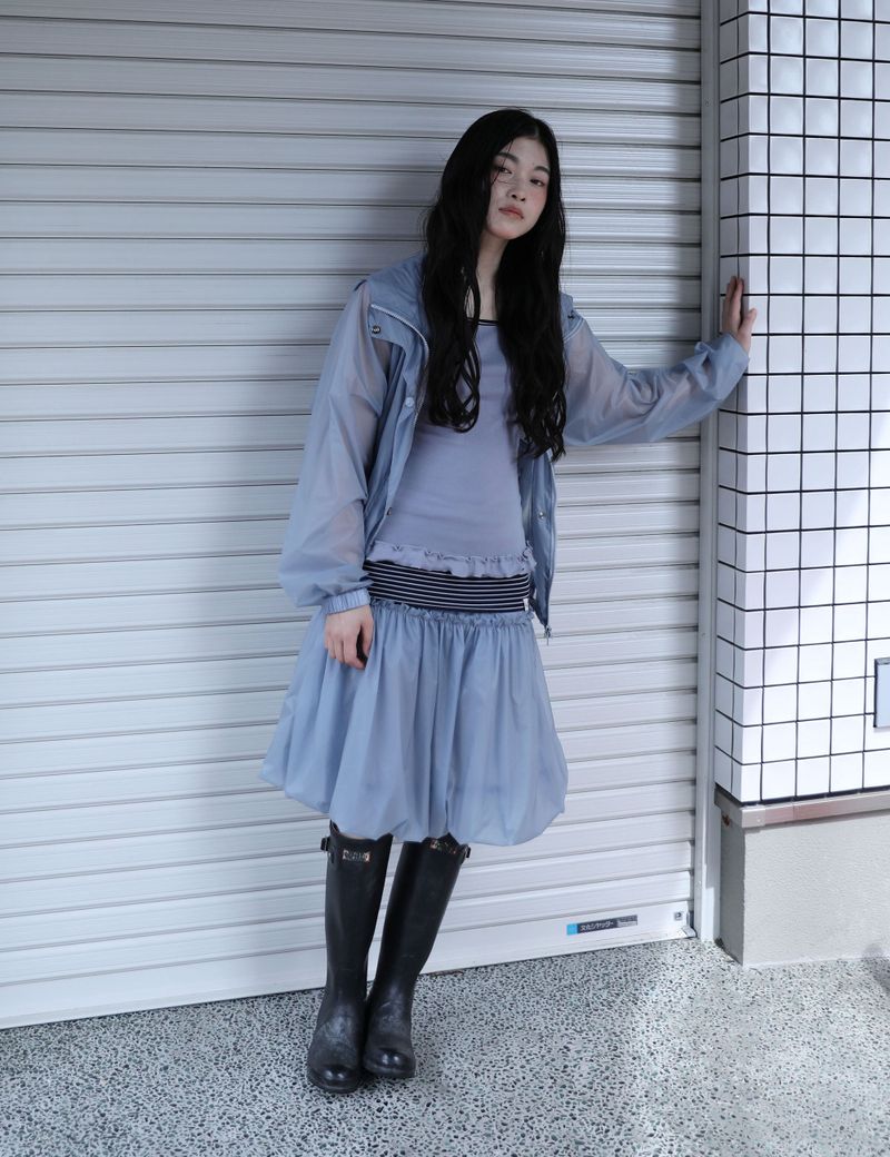 UGLYSHADOW（アグリーシャドウ）の「SHINING PUMPKIN MIDI SKIRT(BLUE)（Skirts）」