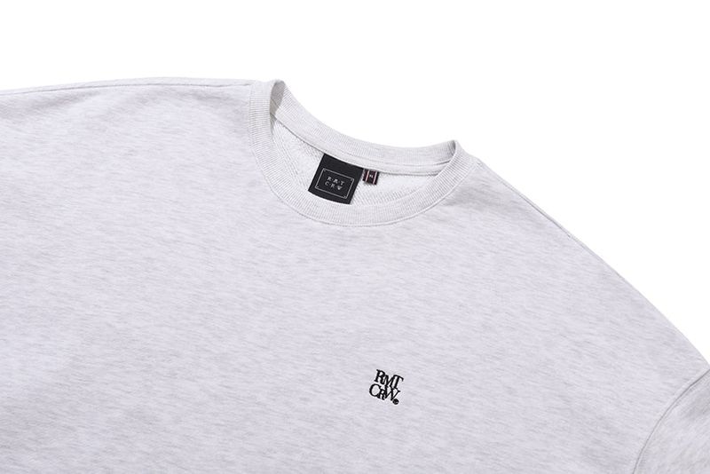 RMTCRW LABEL SWEAT SHIRT_LIGHT GREY
