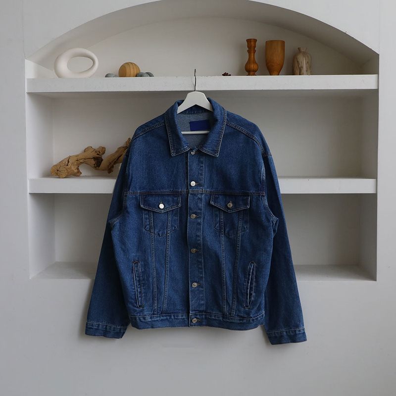 ASCLO Back Button Denim Jacket (3color)