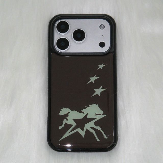 Horse Star Matcha Brown Vintage Case