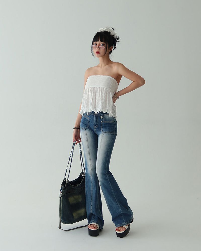 Delight-J(ディライトジェイ)の「Qwz Pocket Washing Bootcut Jeans(Pants)」