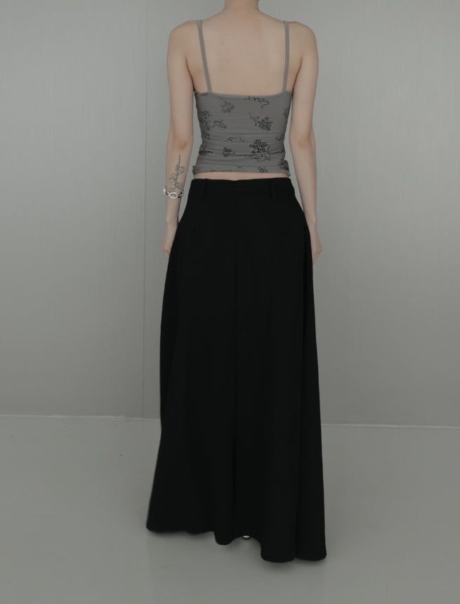 Lumar Inverted Pleated Long Skirt