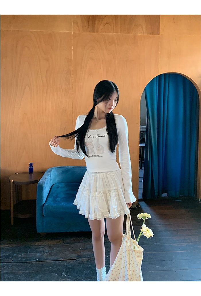 white cancan lovely skirt