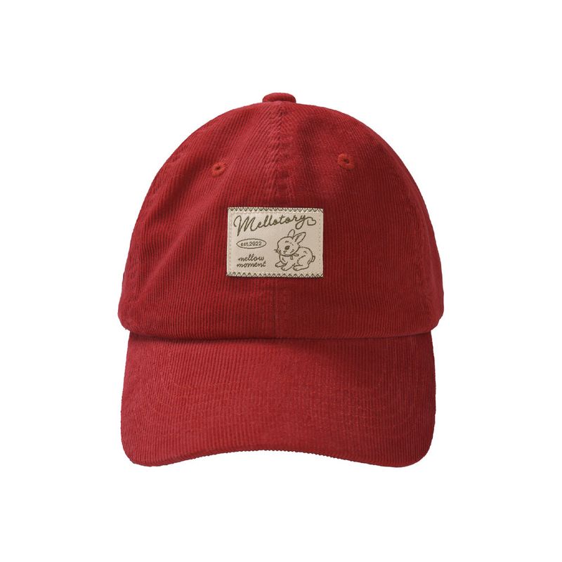 mellotory(メロートリー)の「RABBIT LABEL CODUROY BALL CAP (RED)(Hats)」