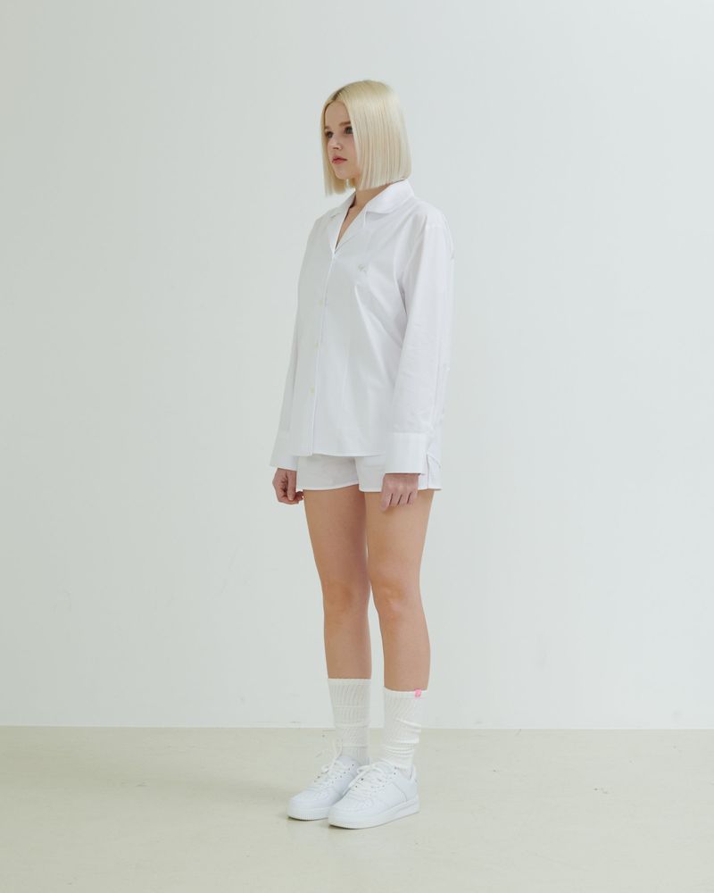 Ontheshell Shirt Set Up - Pure White