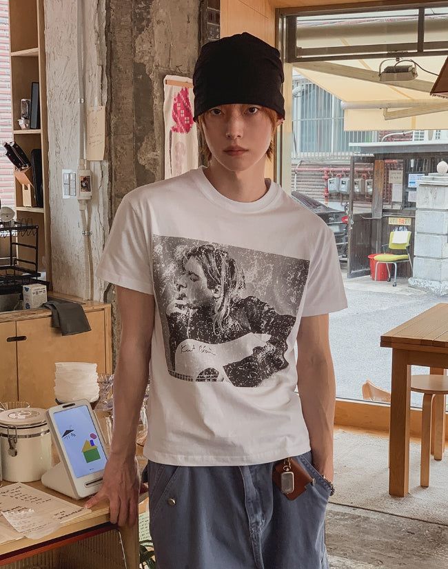 2PLAN（ツープラン）の「グランジ ヴィンテージ フォト プリント ショートスリーブ Tシャツ（トップス）」
