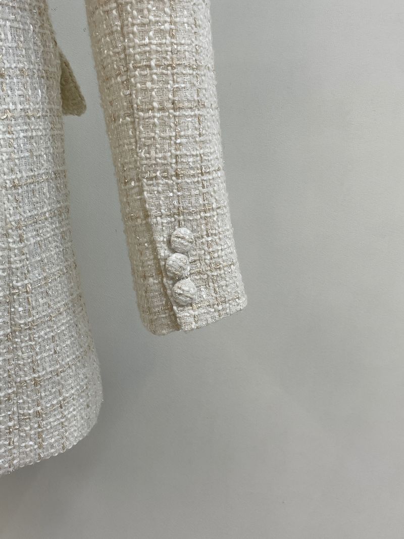 ribbon tweed dress