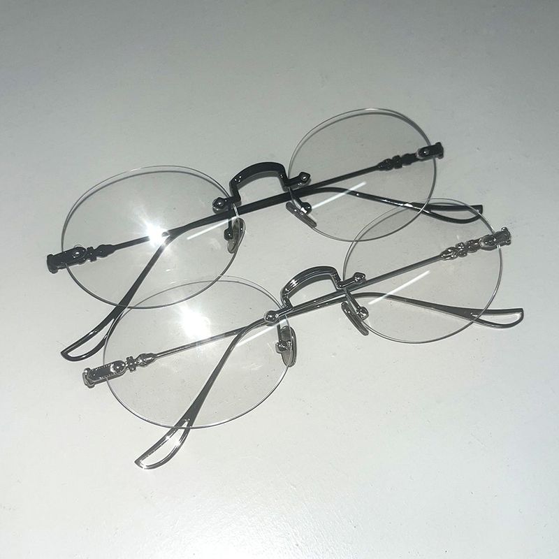 Diking Round borderless Metal Glasses