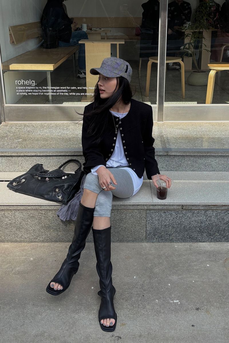 26SS★ TWEED SNAP CROP JACKET
