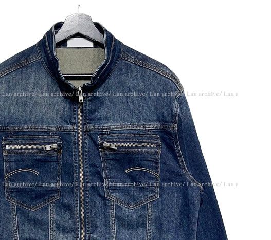 Undead China Neck Denim Jacket