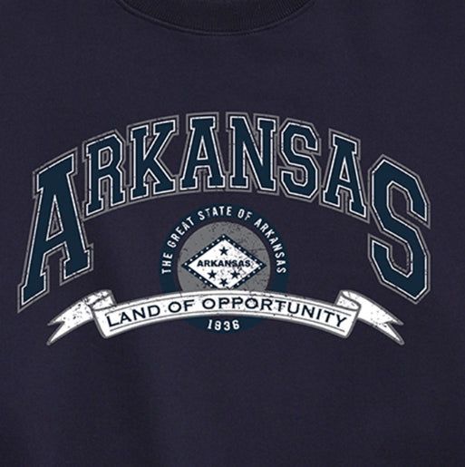 Arkansas Crack Lettering Brushed Sweatshirt