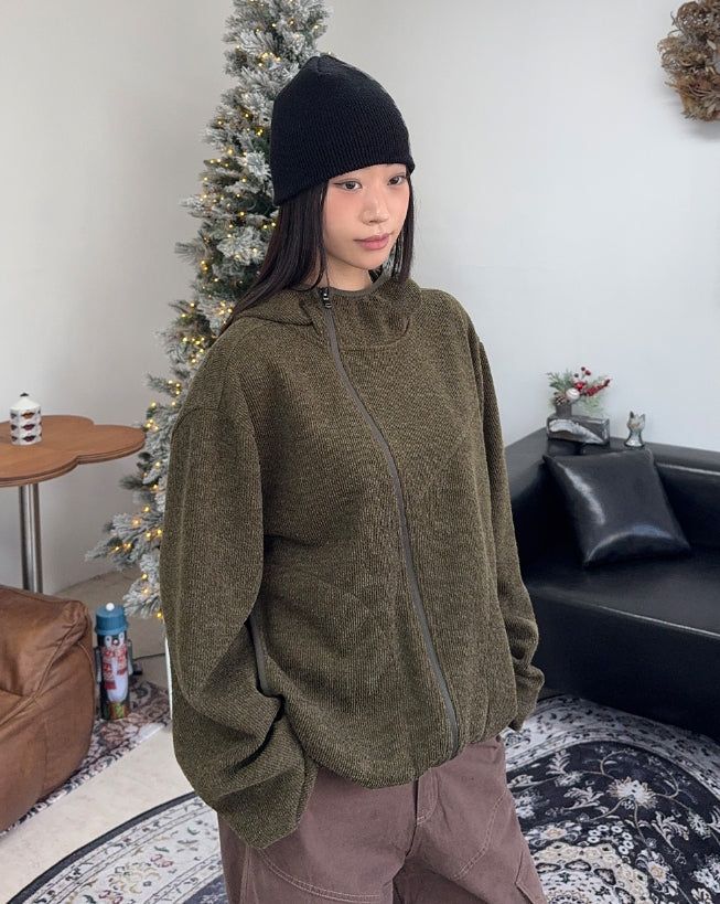Louis Knit Hooded Zip-Up