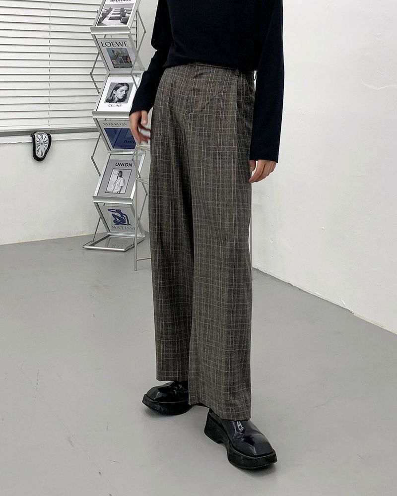 Midas Check Wide Slacks (2 colors)