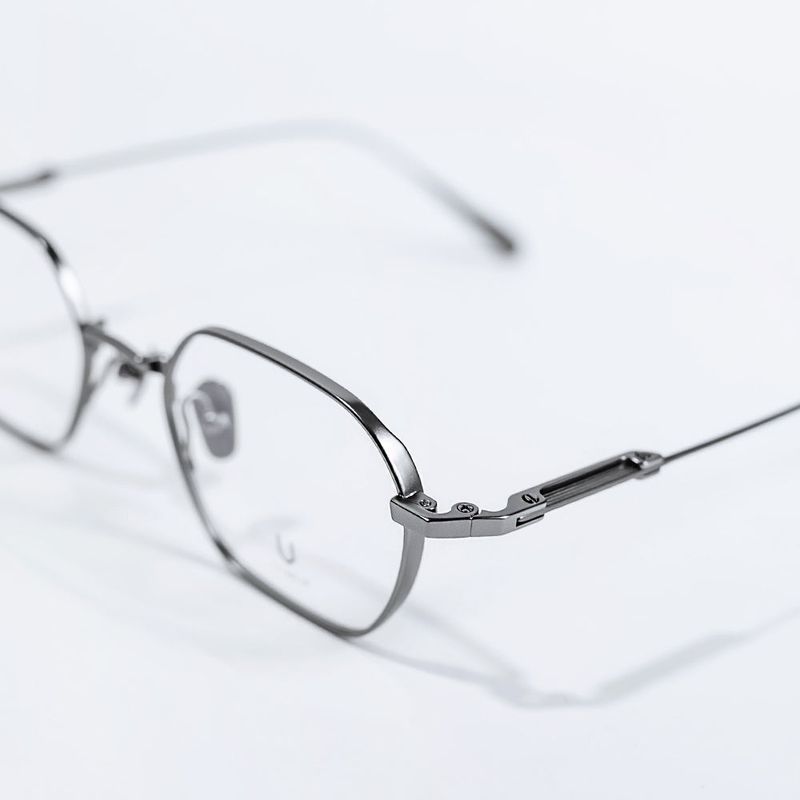 Knouun Square titanium glasses CODE. 102. A Dark Gray